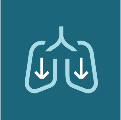 FVC or diffusing capacity for carbon monoxide (Dlco) decline